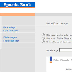 Visitenkartentool Sparda-Bank